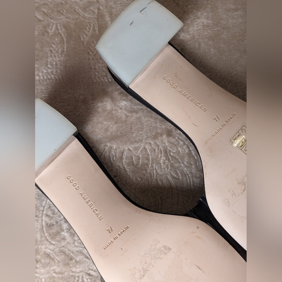 BNWOB Good American Slide Ombre Lucite Block Heels - Picture 11 of 11